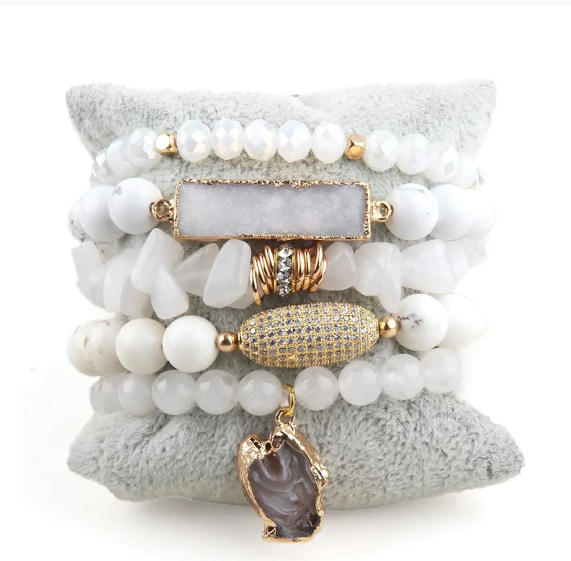 White Stone mix stackable sets