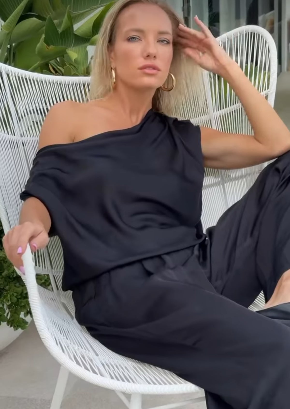 Marla Off Shoulder Black Top