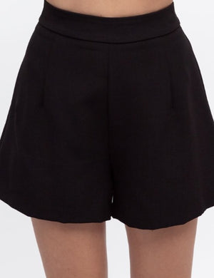Lucette Flat Fronted Black Short