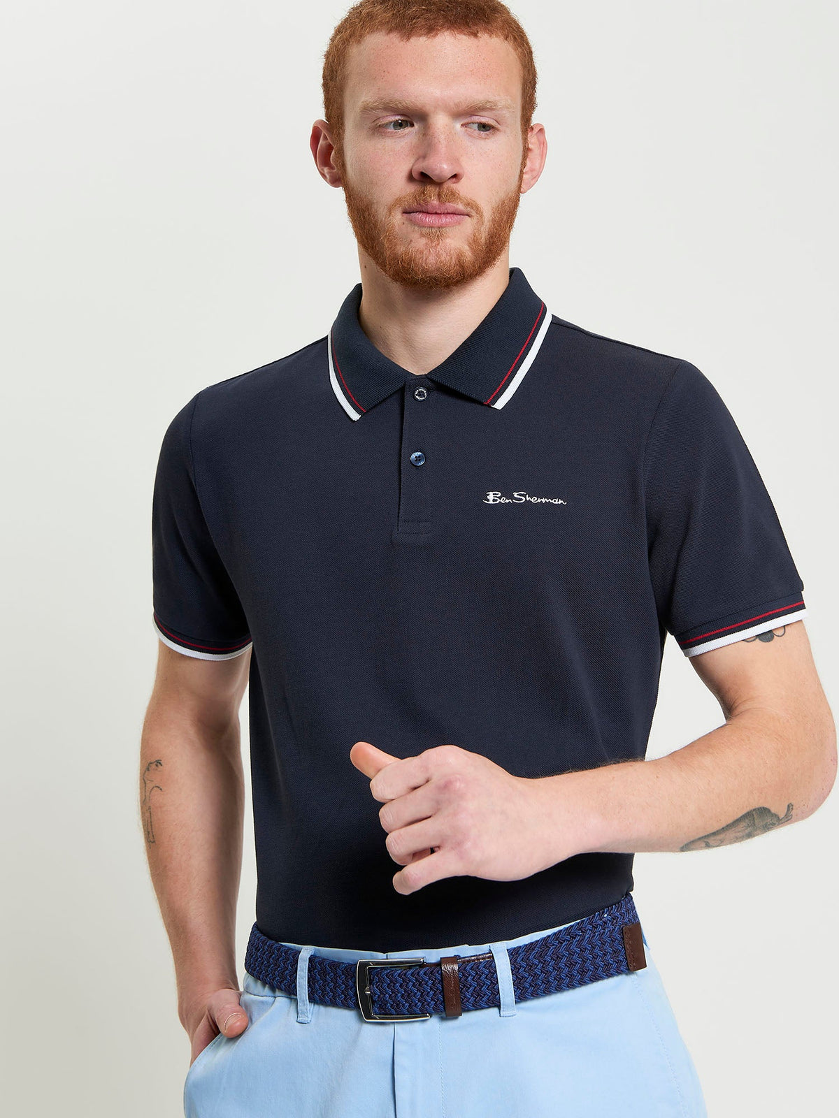 Ben Sherman Navy Pique Polo