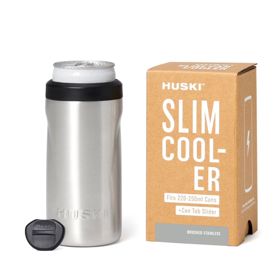 Huski Slim Can Cooler Silver
