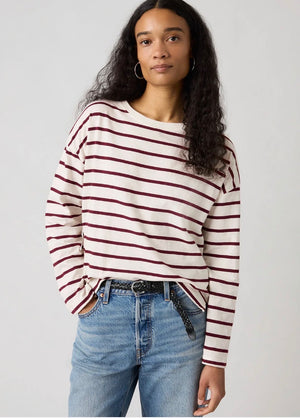 Levis Julie Slub Long Sleeve Saint Stripe Egre