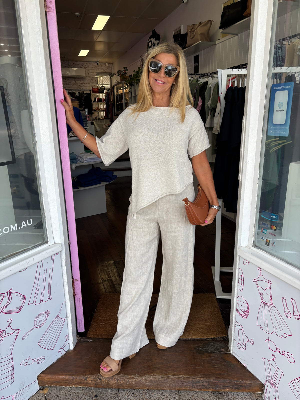 Luca Oatmeal Asymmetrical Knit Top
