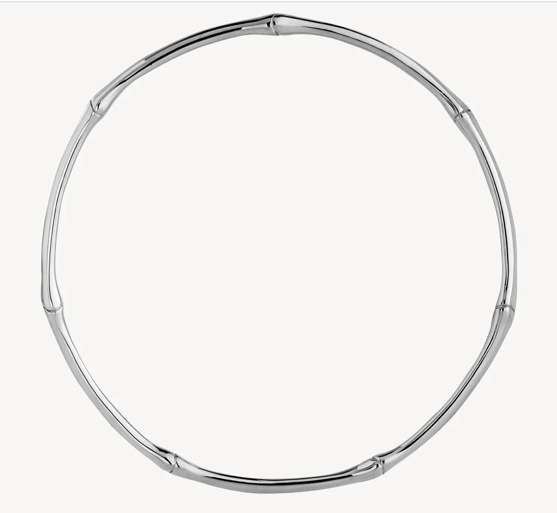 Bamboo Bangle  Silver65mm