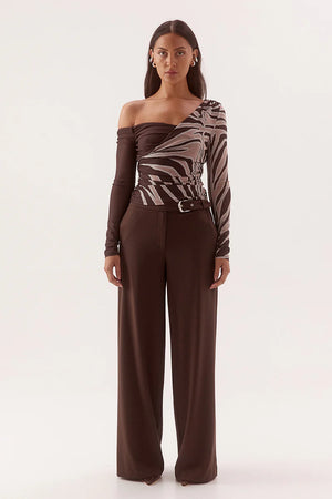 Sovere Ivelle Long Sleeved Top Espresso