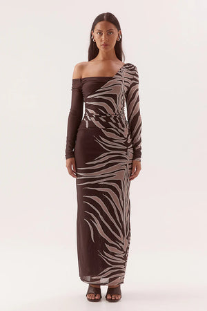 Sovere Ivelle Long Sleeved dress Espresso