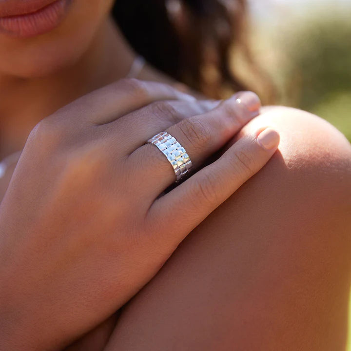 Weave Silver ring