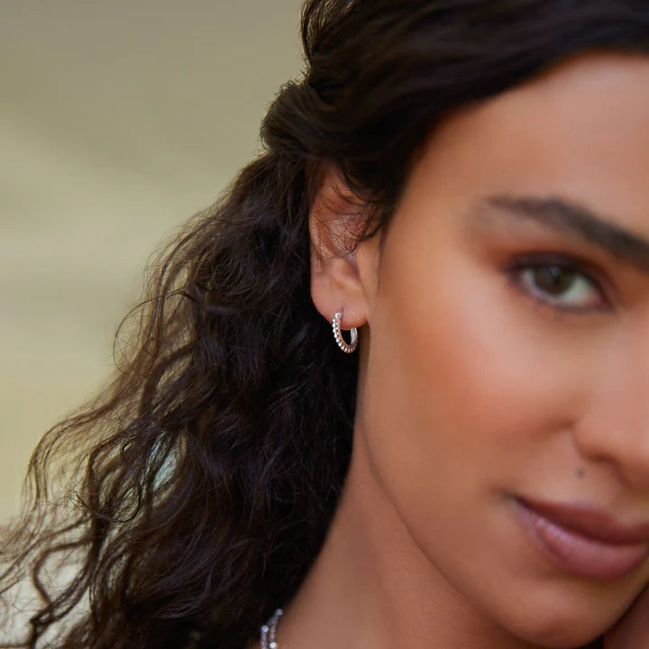 Chia Hoop Silver Earrings