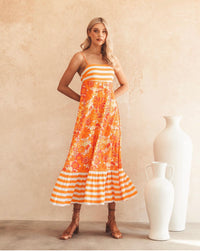 Mabel Flower Midi Dress