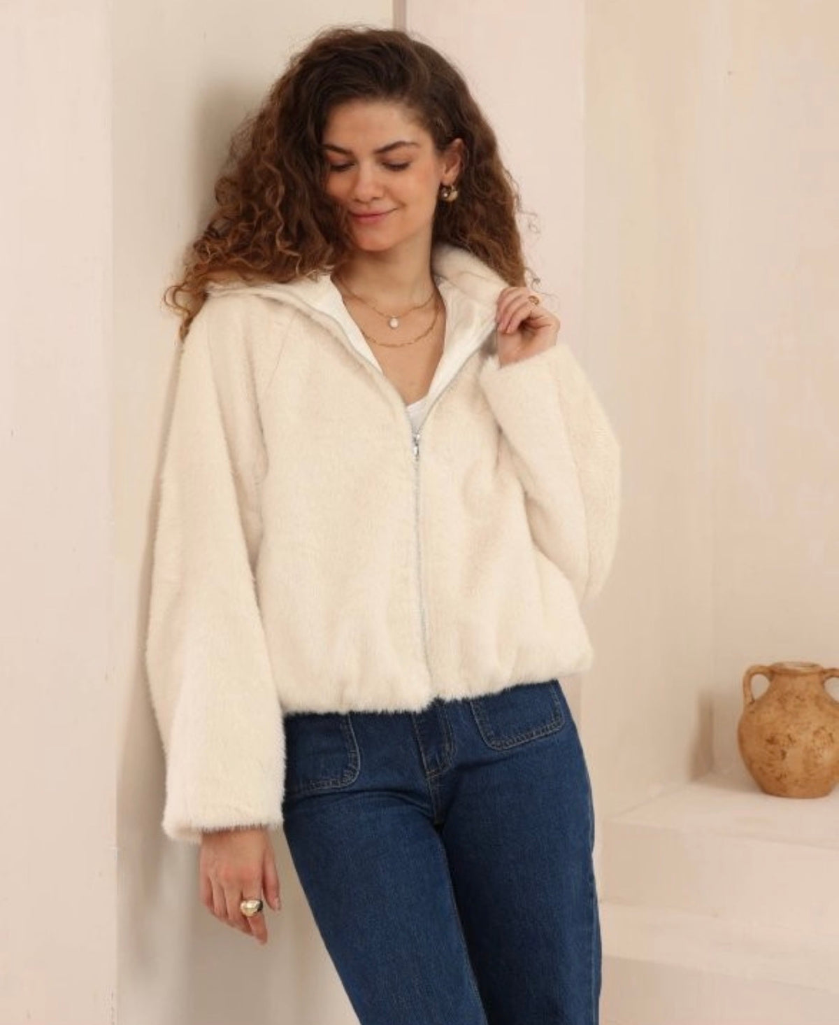 White Bomber Jacket