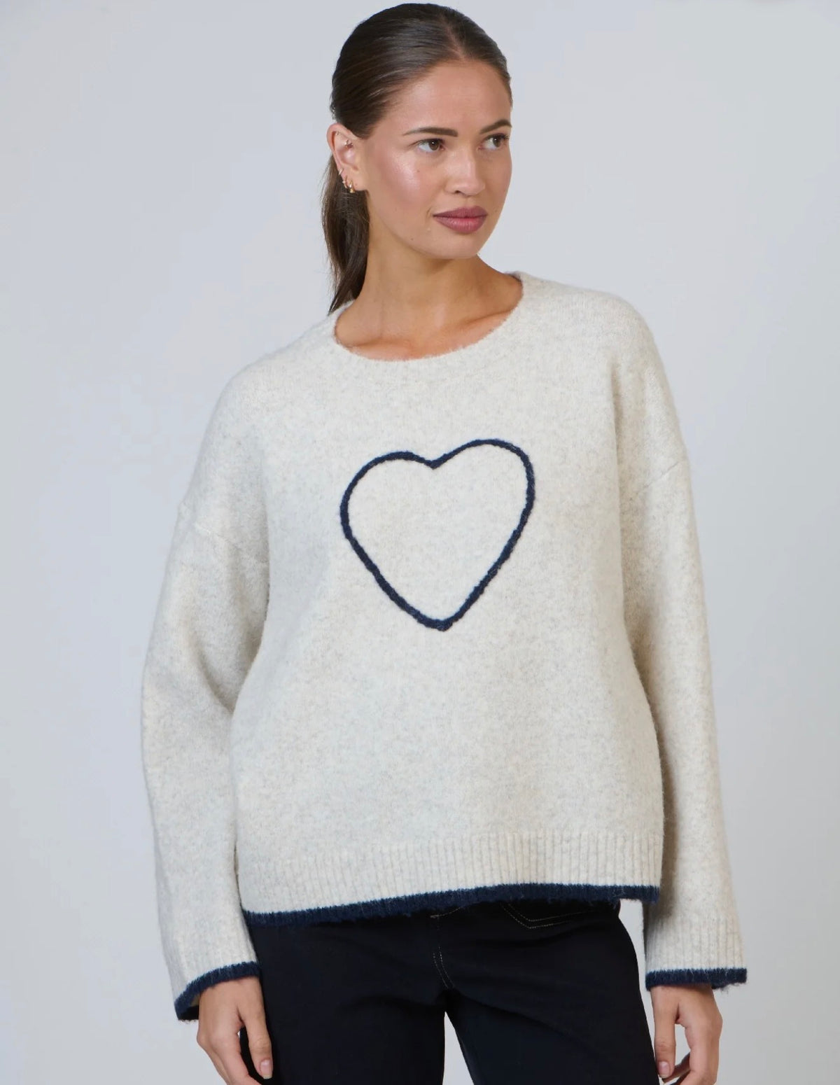 Love Heart Oat Mix Knit