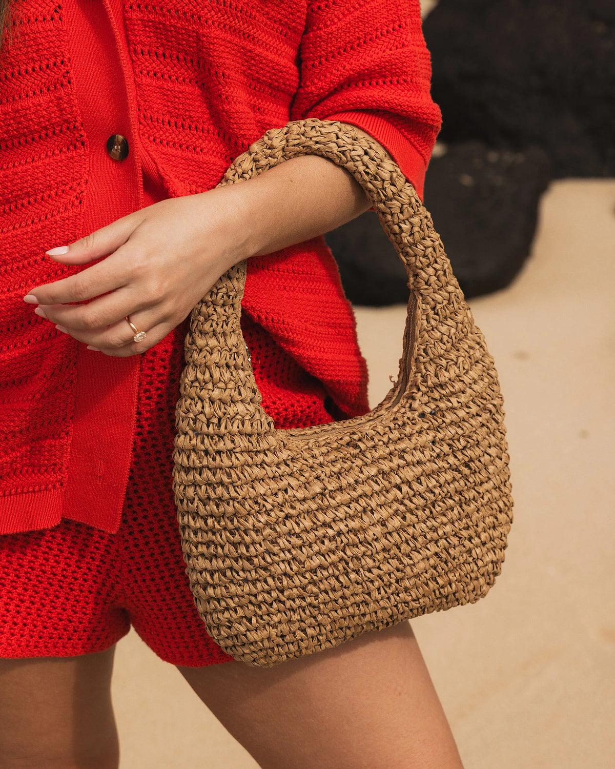 Nellie Natural Raffia Bag