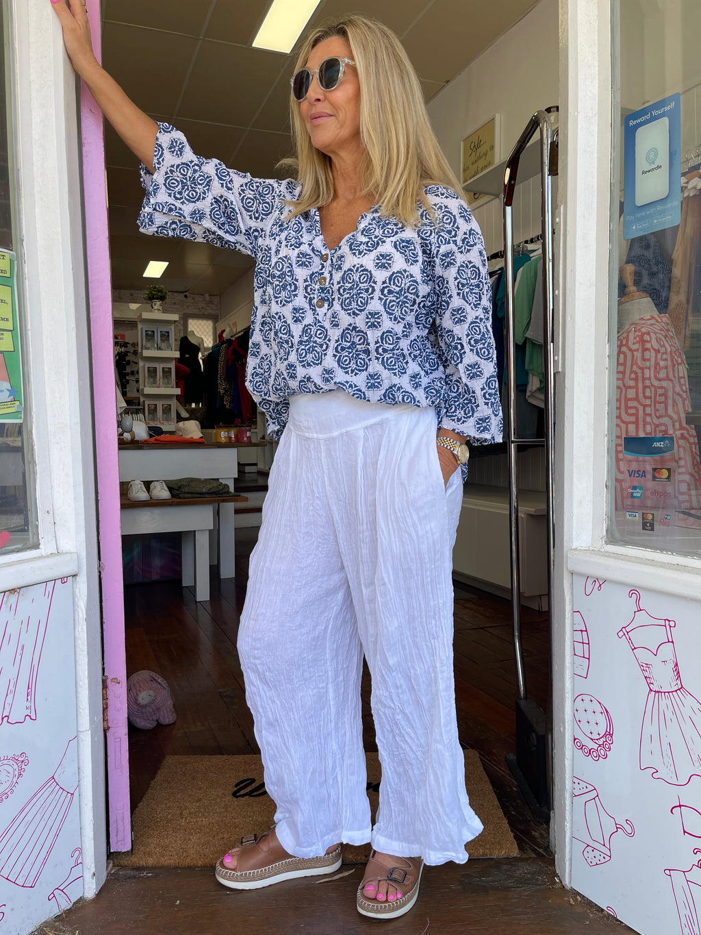 Nina White Pant