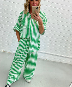 Candy Stripe Green Pant