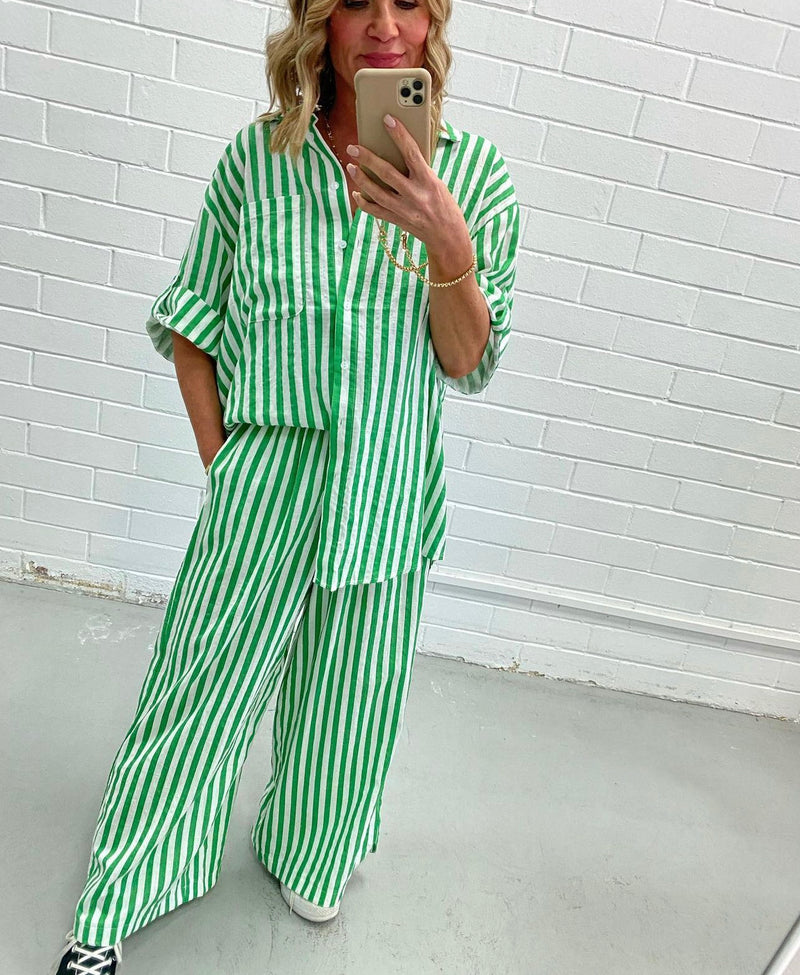 Candy Stripe Green Pant