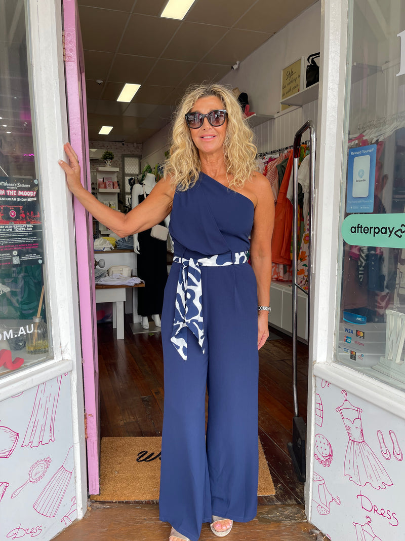 Alissa Navy Jumpsuit