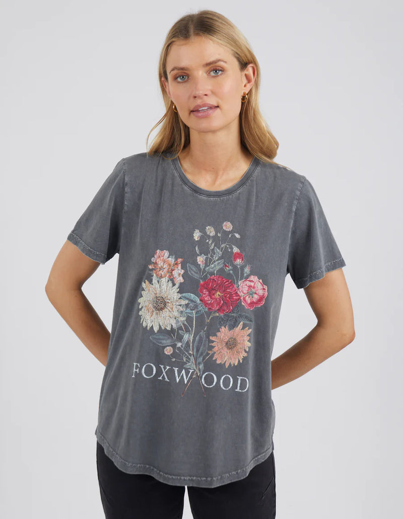 Bouquet Tee Washed Black