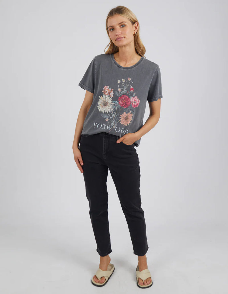 Bouquet Tee Washed Black