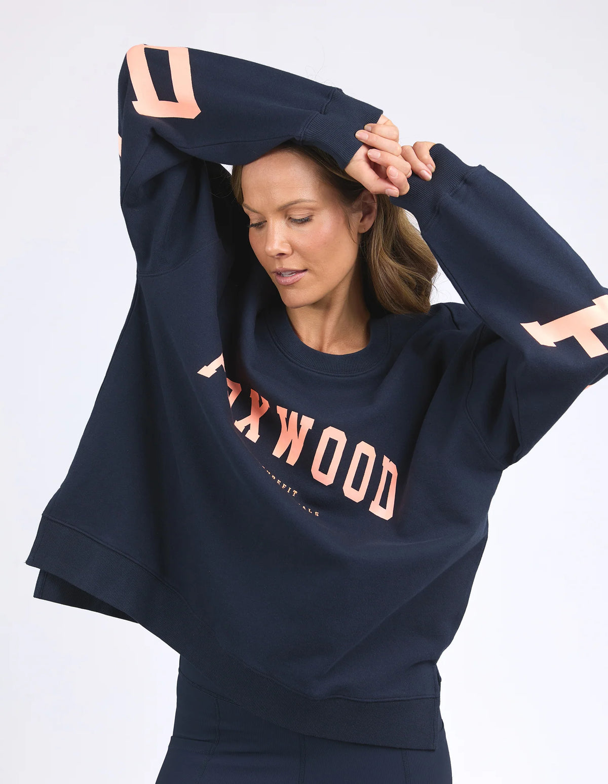 Foxwood Interval Crew Navy With Peach