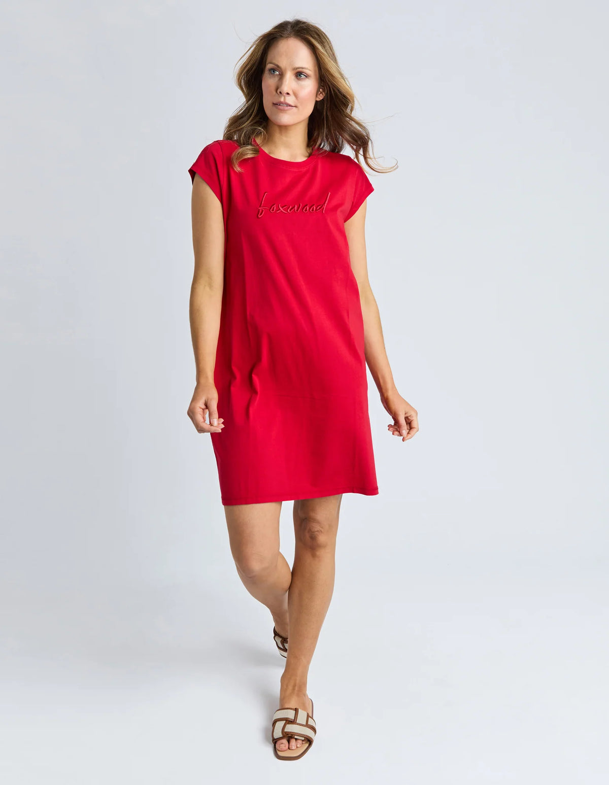 Crimson Foxwood Signature Tee Dress