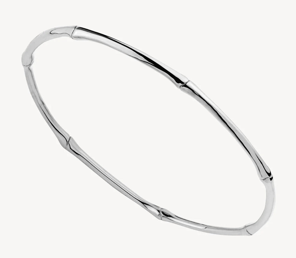 Bamboo silver Bangle 64mm
