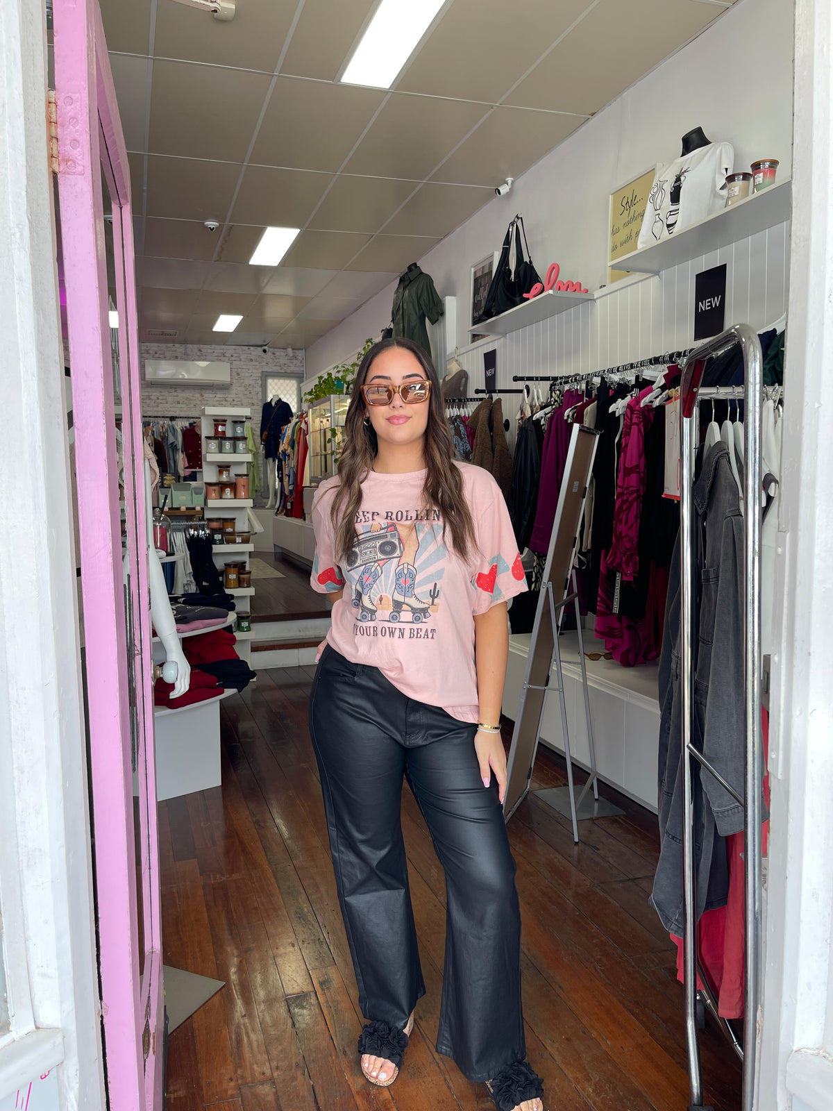 Keep Rollin Pink Tee