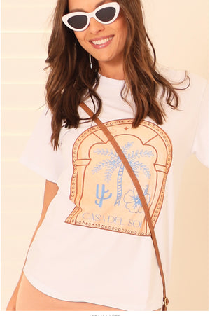 Casa Del Sol White Tee