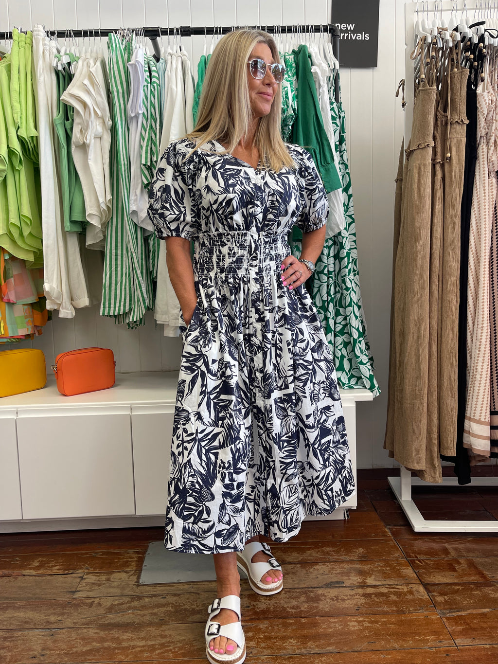 Tatum Navy Midi Dress