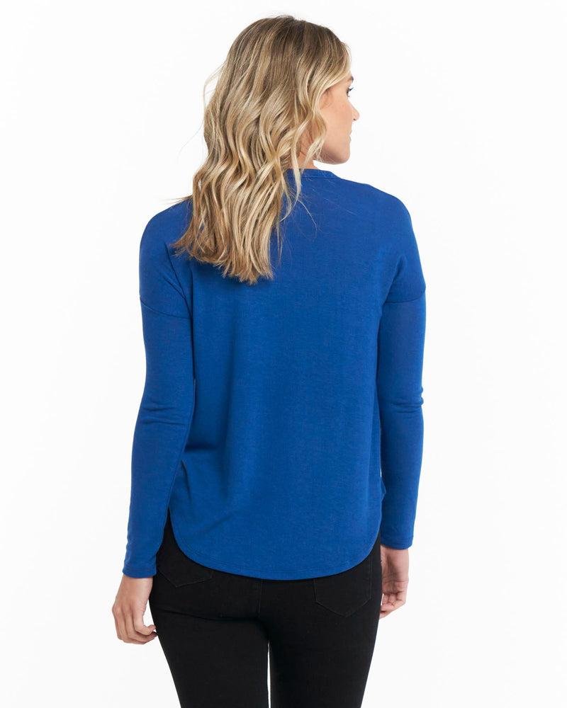 Polly Texture Peacock Blue Top