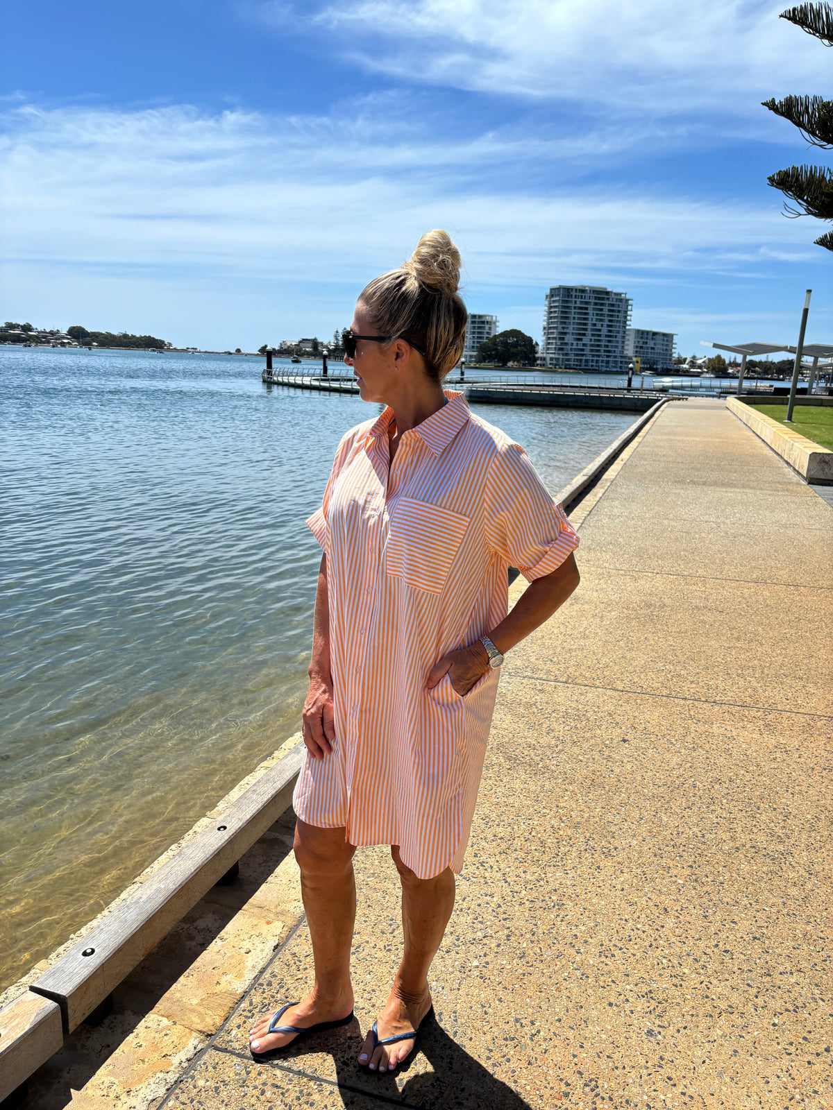 The Moda Orange Stripe Shirt