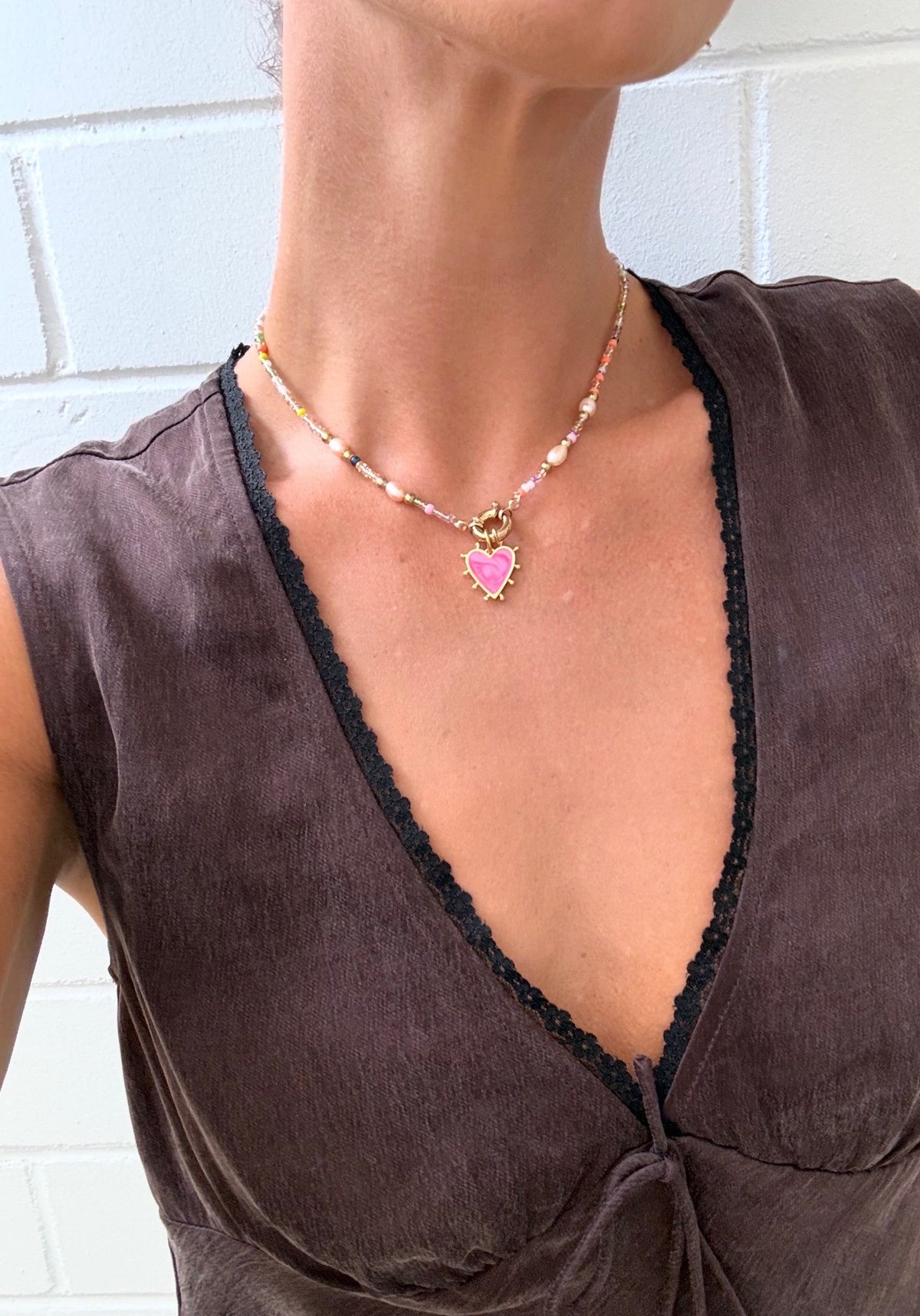 Piccolo Amore Necklace pink