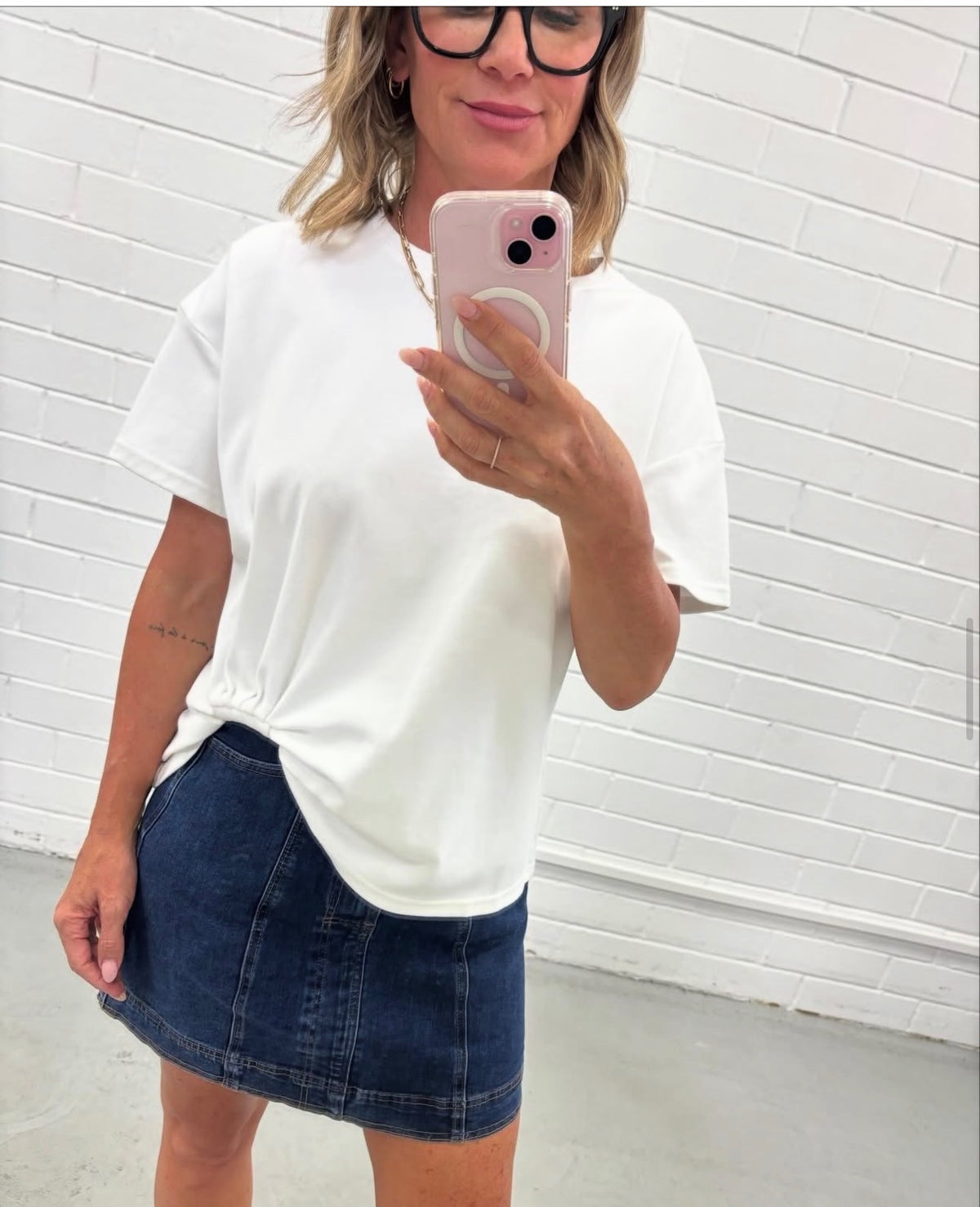 Label Of Love White Easy Tuck Tee