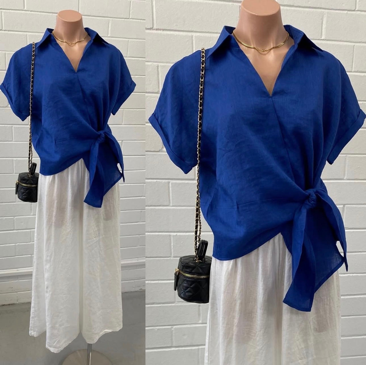 Cobalt Blue Baker Tie Shirt