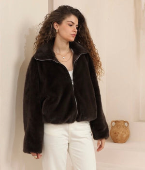 Chocolate Bomber Jacket