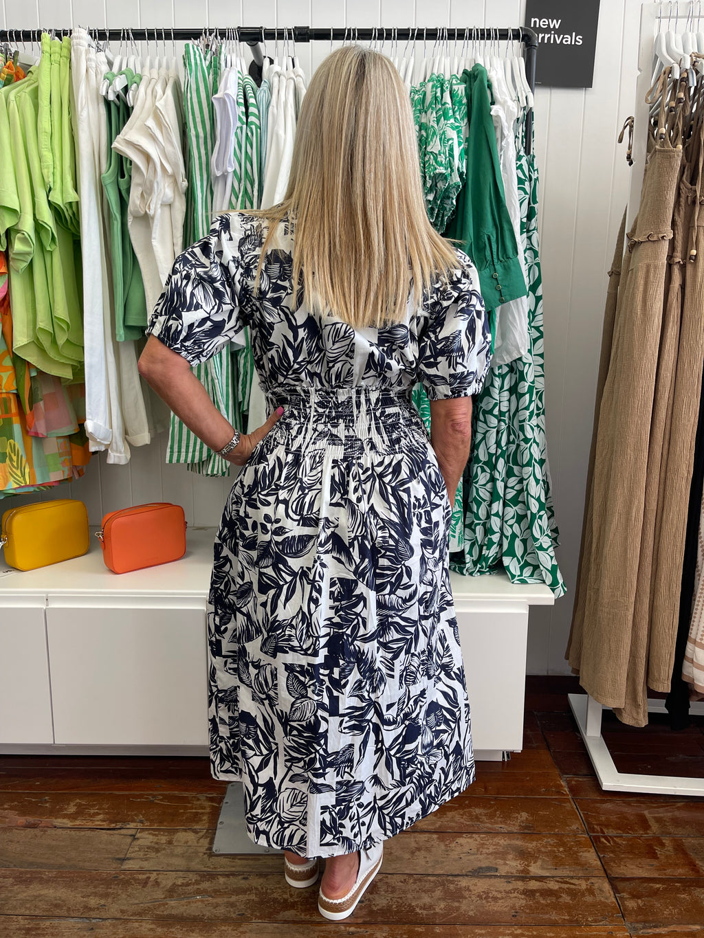 Tatum Navy Midi Dress