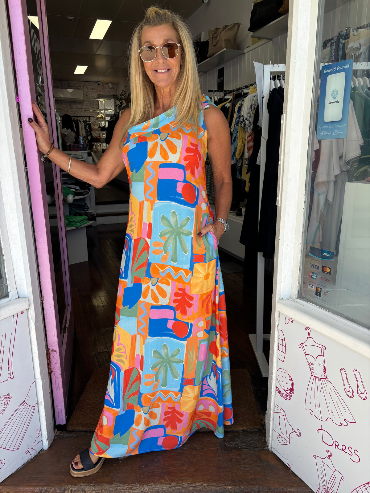 Colourwave One Shoulder Maxi