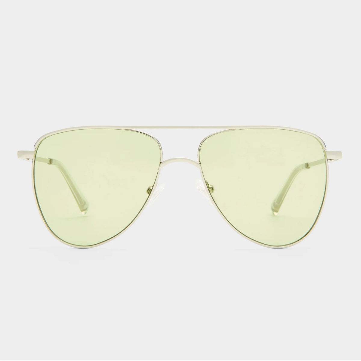 Le Specs Silver Unisex Aviator Sunnies Silver