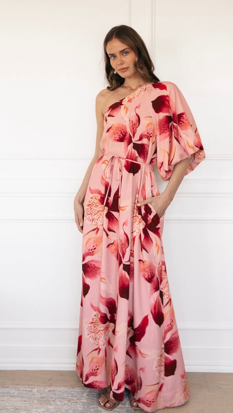 Label Of Love Blush Lily One Shoulder Maxi