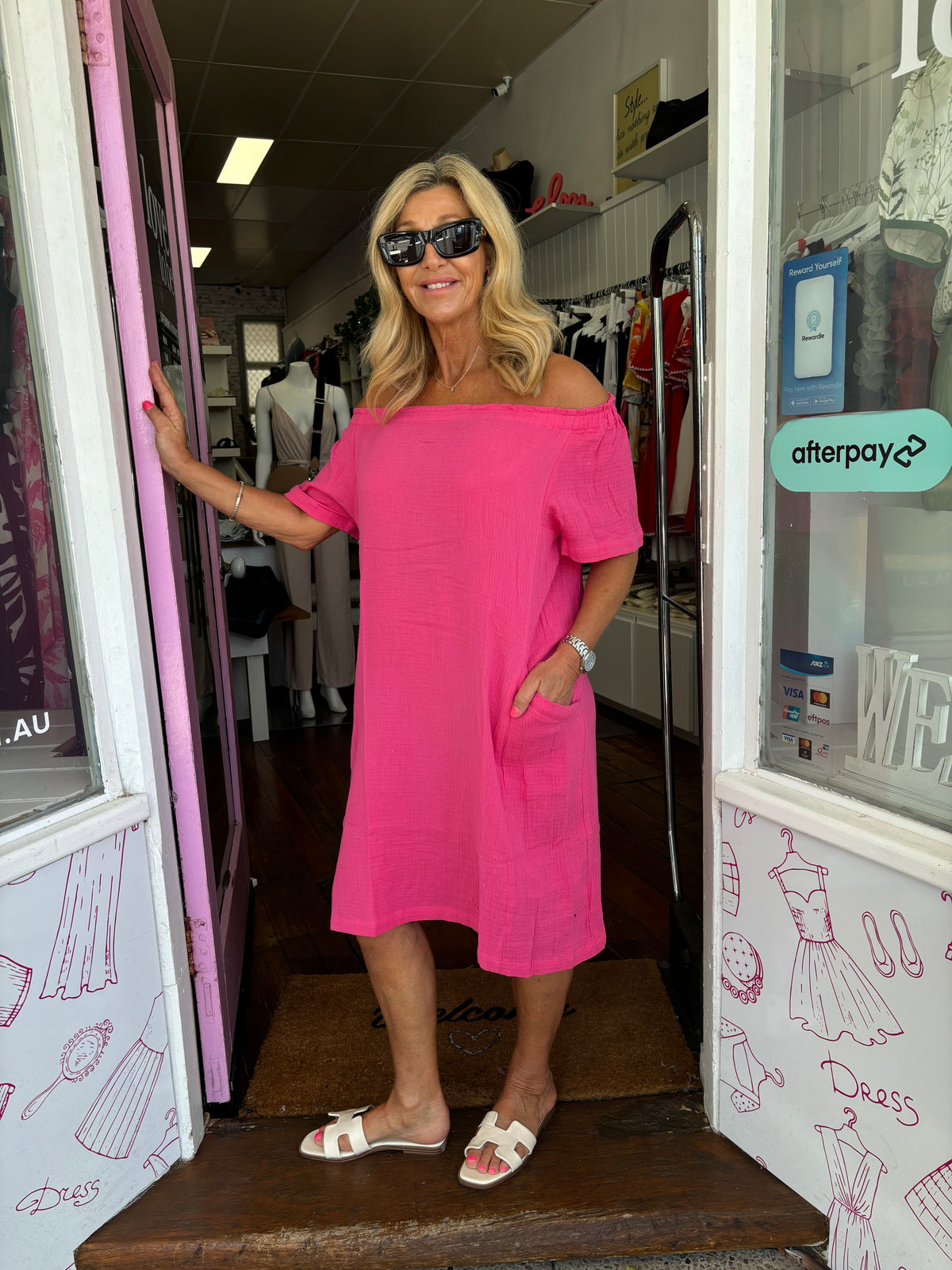 Off The Shoulder Cassis Dress