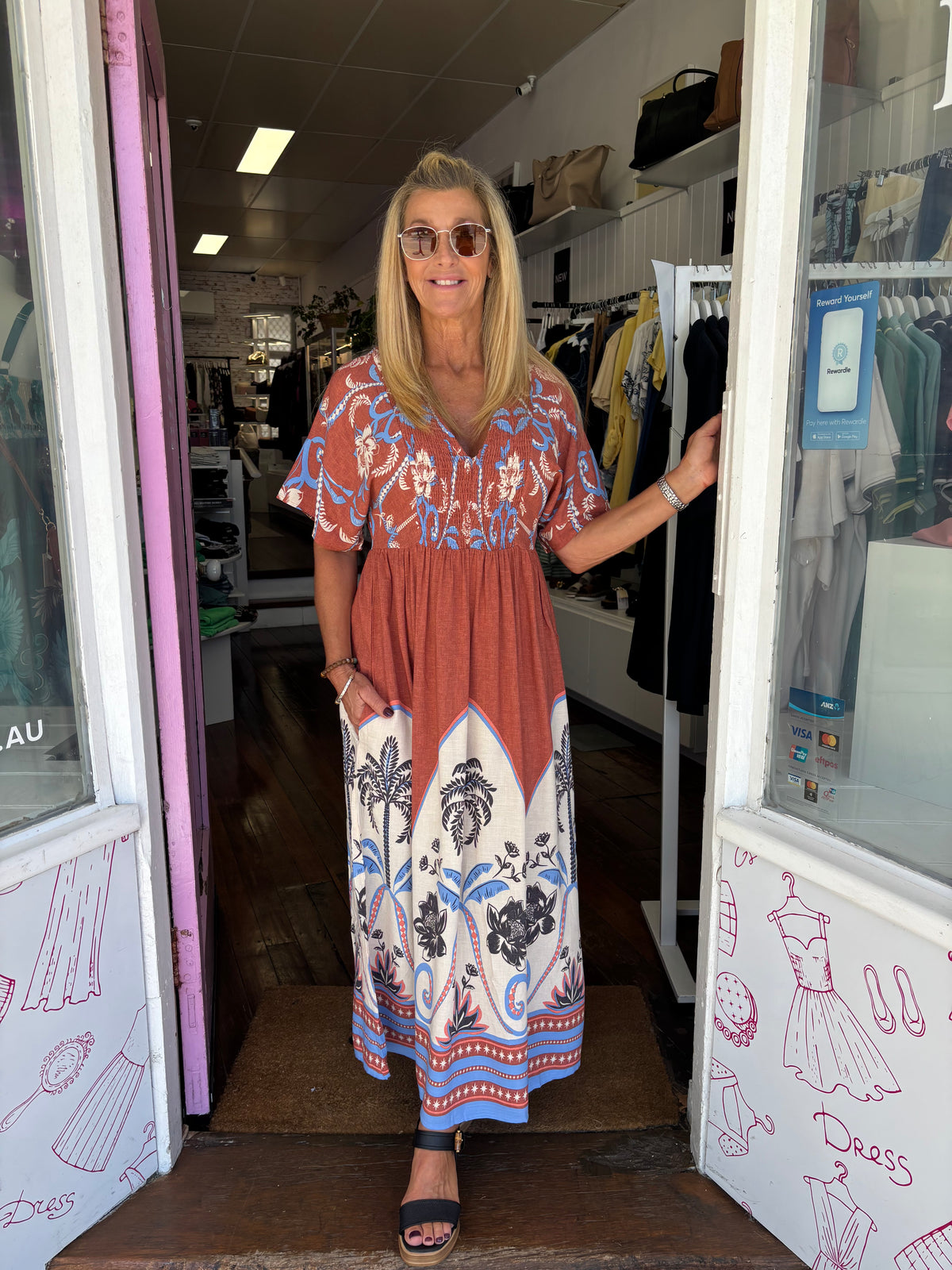Palm Oasis Midi Dress
