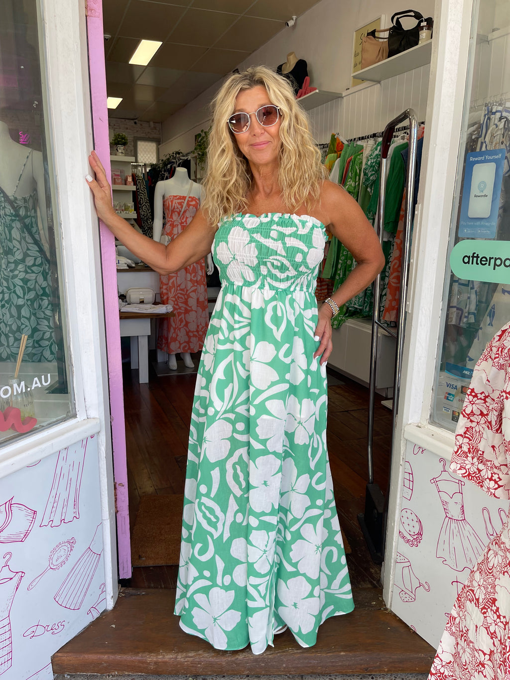 Strapless Bahamas Green Dress