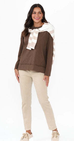 Roxette Long Sleeve Tee Chocolate