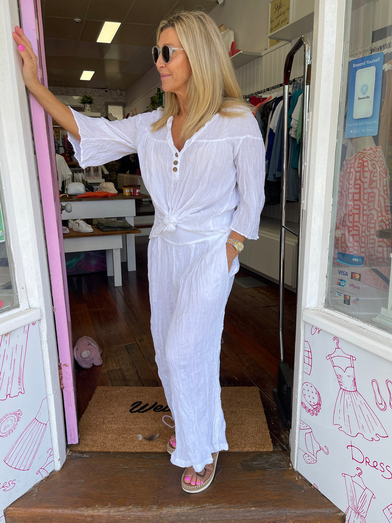 Nina White Pant