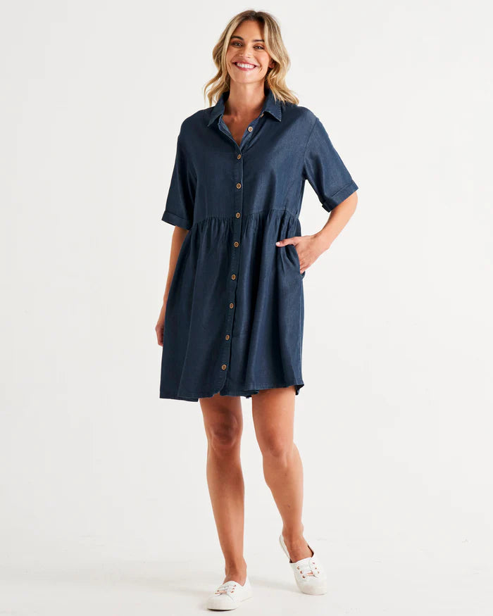 Miley Lyocell Blue Dress