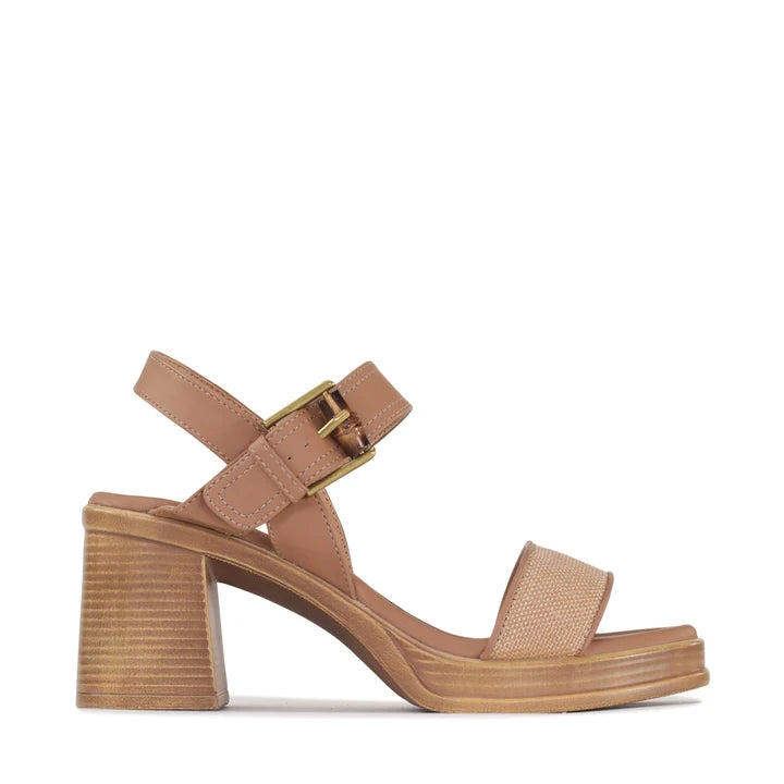 Los Cabos Burgos Caramel Raffia Sandal