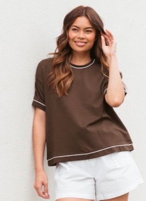 Label Of Love Chocolate Contrast Tee
