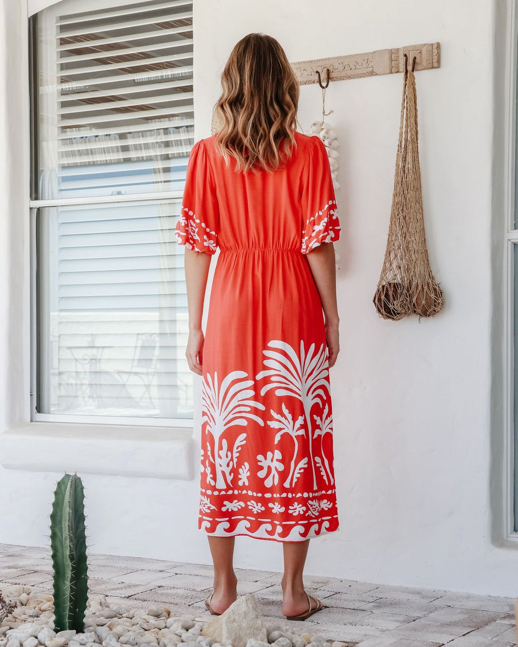 Imogen Red Midi Dress
