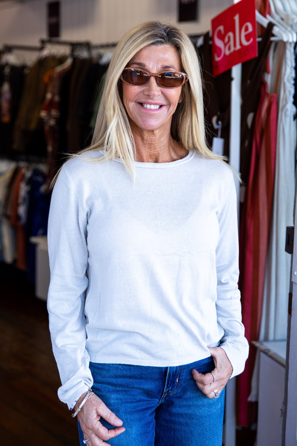 Little Lies Quinn Knit Top Natural
