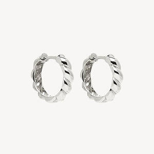 Zippy Twist Silver Earring
