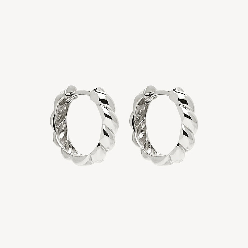 Zippy Twist Silver Earring